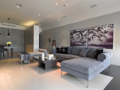 绿地新里城140平四居室现代风格装修案例