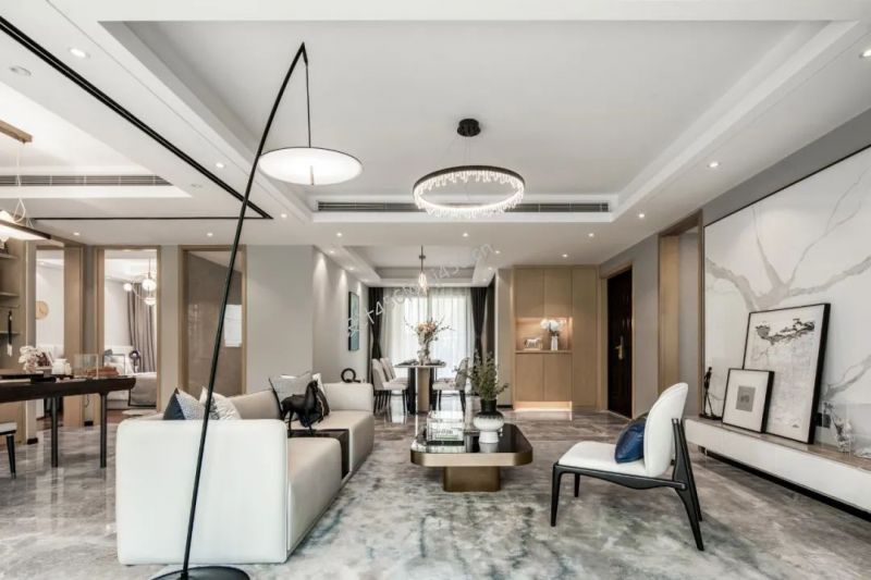 新中式风格140平米客厅沙发家装效果图欣赏