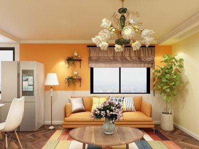 东辰澜悦美式经典风格80平装修案例