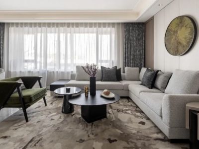 中海锦江城轻奢风格四居室158平米装修图案例