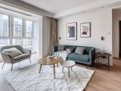 中海锦城现代风格90平米二居室装修案例