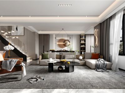 保利高尔夫别墅1100平现代风格装修案例