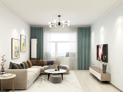 海垦桃花源现代简约风格110平装修案例