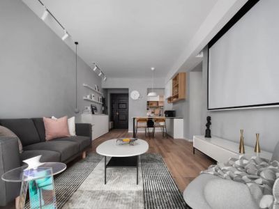 中国摩89平米现代简约二居室装修案例