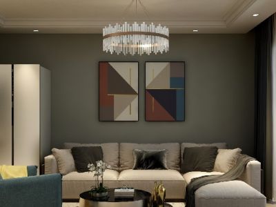 九洲又一城现代简约风格108平装修案例