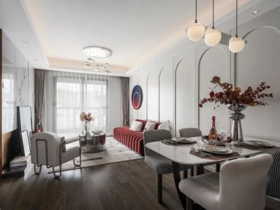 滨河四季云庭现代风格104平米装修案例