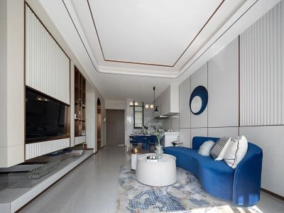 青剑湖颐和公馆现代风格129平米装修案例