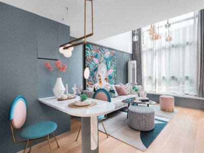 阳光·西山秘境北欧风格60平米一居室装修效果图案例