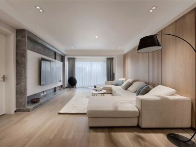 兴阁里简约风格123平米三居室装修案例