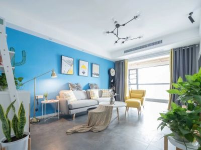 水晶湖郡北欧风格119平米三居室装修案例