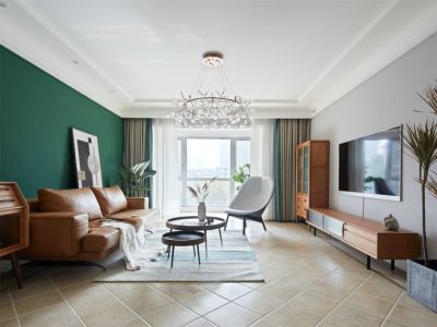 世茂·远洋东江湾复古风格三居室108平米设计图案例