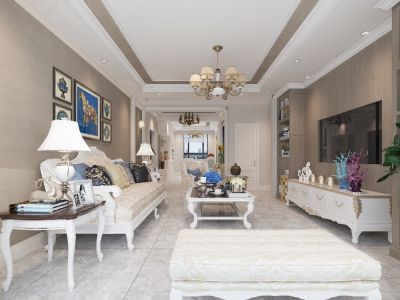 利州逸景106平米简美风格装修案例