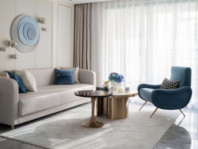 石榴紫宸府现代风格三居室87平米装修设计案例