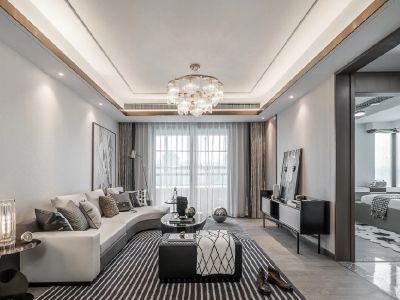 龙光玖悦府现代简约风格116平装修案例