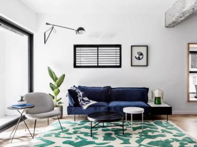 交投港航·上河城美式风格108平米三居室装修设计案例