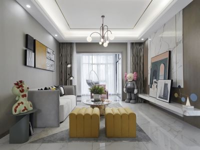 融信天澄现代风格138平米装修案例