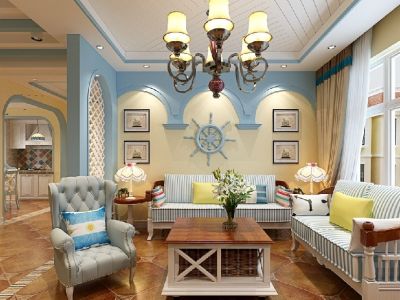 金城家园2期149平米地中海风格装修案例