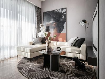 恒大名都77平米二居室轻奢风格装修设计案例