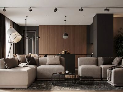 北大资源123㎡现代简约三居室装修案例