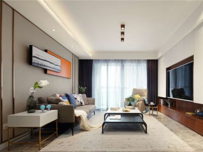 恒大天悦现代风格99平米三居室装修案例图欣赏