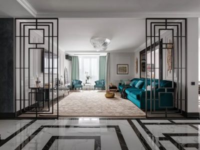 国宏立泰·桂花园轻奢风格四居室168平米设计图案例