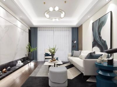 保利天樾人家现代风格110平米装修案例