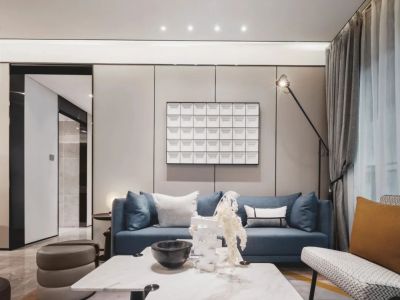 融信天澄现代风格二居室113平米装修案例