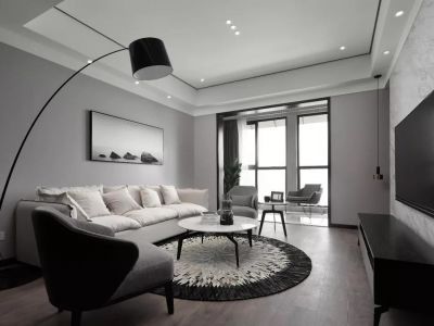 美的御海东郡现代风格118平米三居室装修案例