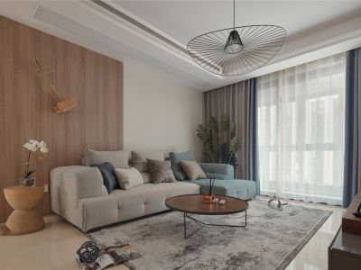 保利西雅图现代风格118平米三居室装修案例