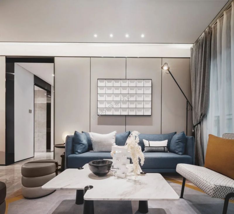 现代风格二居室113平米客厅沙发家装效果图赏析