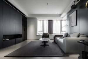 [淮南星艺装饰公司]现代简约装修案例，冷色调也能间距温馨感！