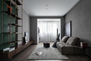 [辽源铠旗装饰]二居室装修设计，全屋水泥设计，很有质感！