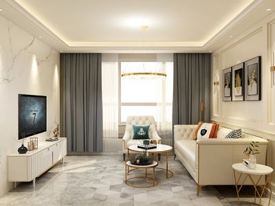 盛世花园113平三居室现代风格装修案例
