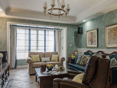 翡丽公馆美式经典风格120平装修案例