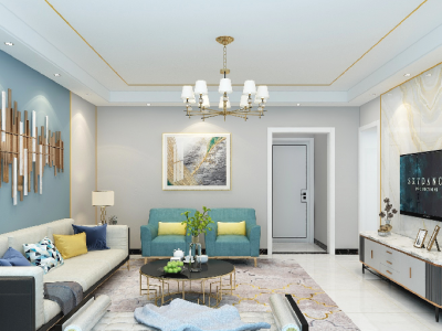 九洲又一城现代简约风格90平装修案例