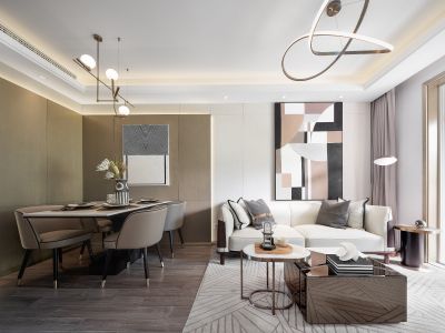 龙湖天璞简约风格88平米装修案例