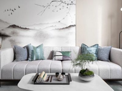 融创臻园壹号新中式风格110平米装修案例