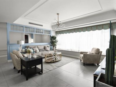 成山海景阁156平米四居室轻奢风格装修案例