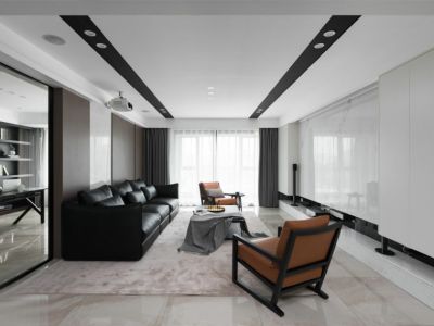 海世界现代风格三居室151平米设计图案例