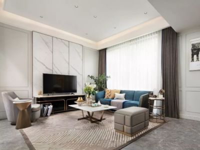 中南熙悦轻奢风四居室166平米设计图案例