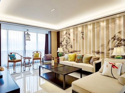 万景城中式风格149平米四室两厅装修案例