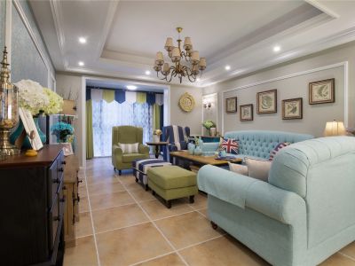 碧桂园黄冈之星美式风格145平米四室两厅装修案例