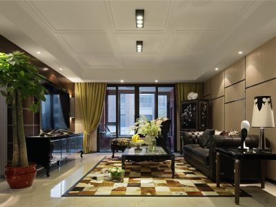 誉天下尚都混搭风格143平米四室两厅装修案例