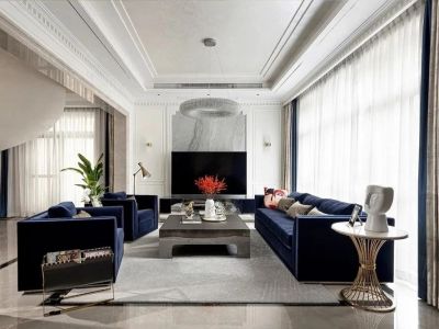 盛景澜庭欧式风格135平装修案例