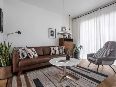 世茂·远洋东江湾北欧风格二居室89平米设计图案例