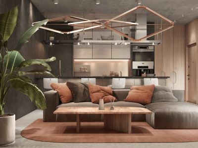 融创中心现代简约风格108平米装修案例