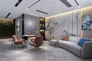 [青岛宬诺装饰]280㎡新中式别墅设计，素雅的家居氛围！