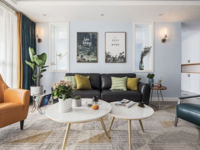 恒大御龙天峰160平米三居室北欧风装修效果图案例