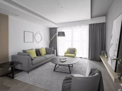 永康御景台简约风格三居室116平米设计图案例