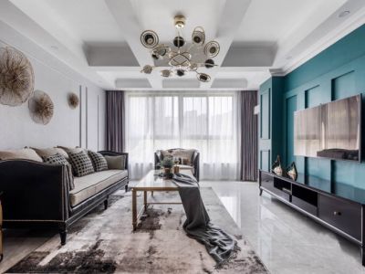 远达·金松湖畔现代风135平米三居室装修设计图案例